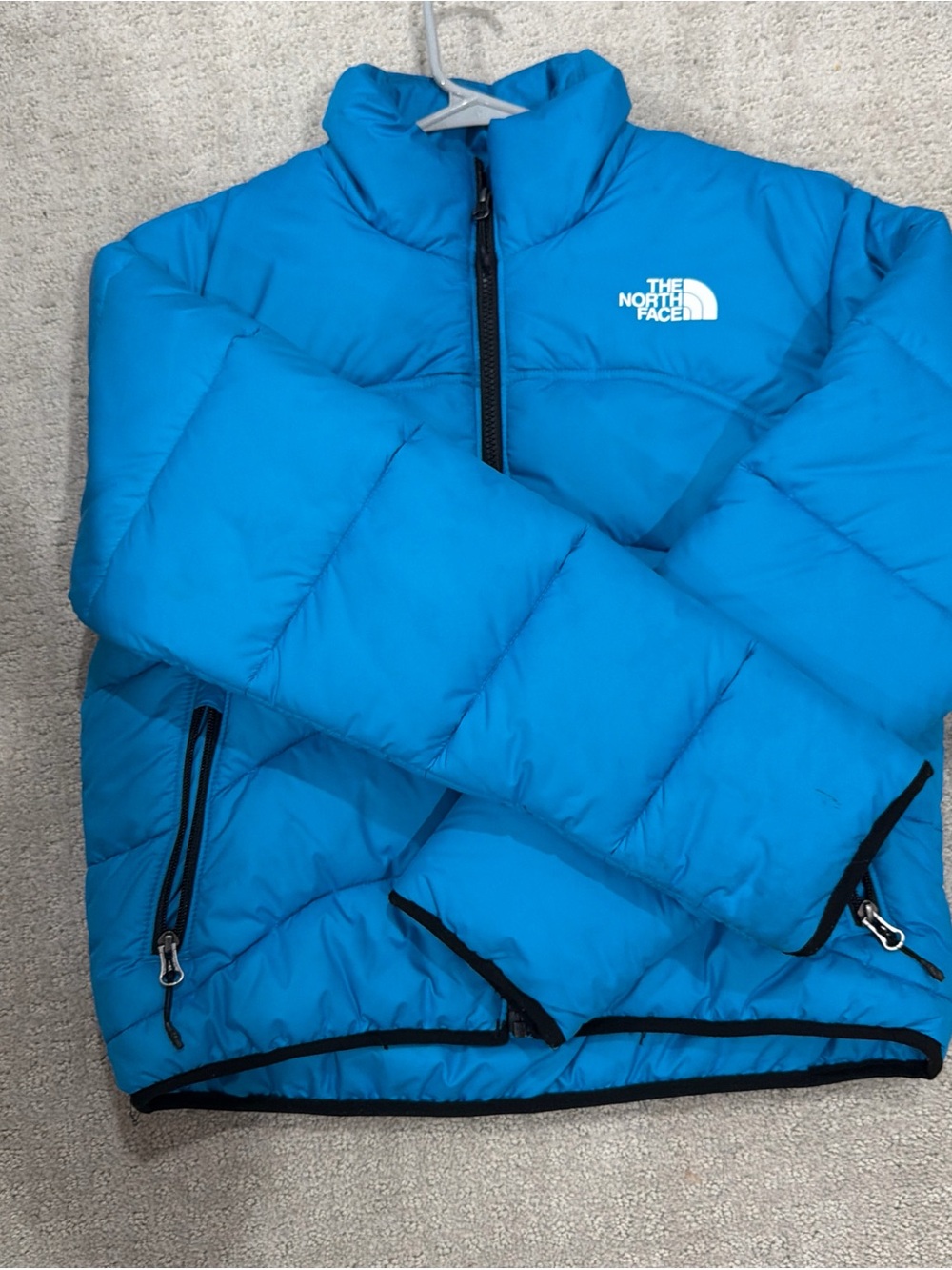 The North Face Kids Bright Blue Puffy Jacket